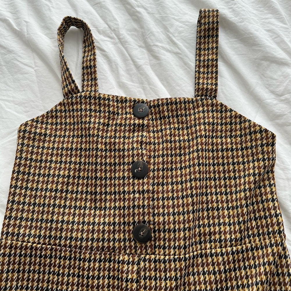 Zara plaid romper